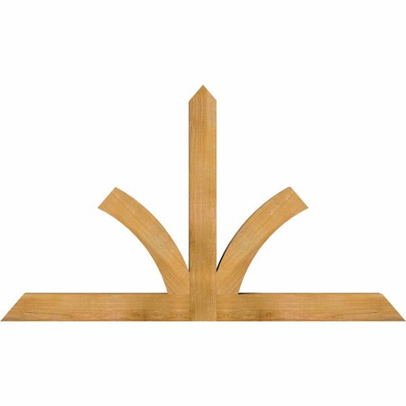 Ekena Millwork Richland Rough Sawn Timber Gable Bracket, Western Red Cedar, 60"W x 35"H x 4"D x 4"F, 14/12 Pitch GBW060X35X0404RIC00RWR